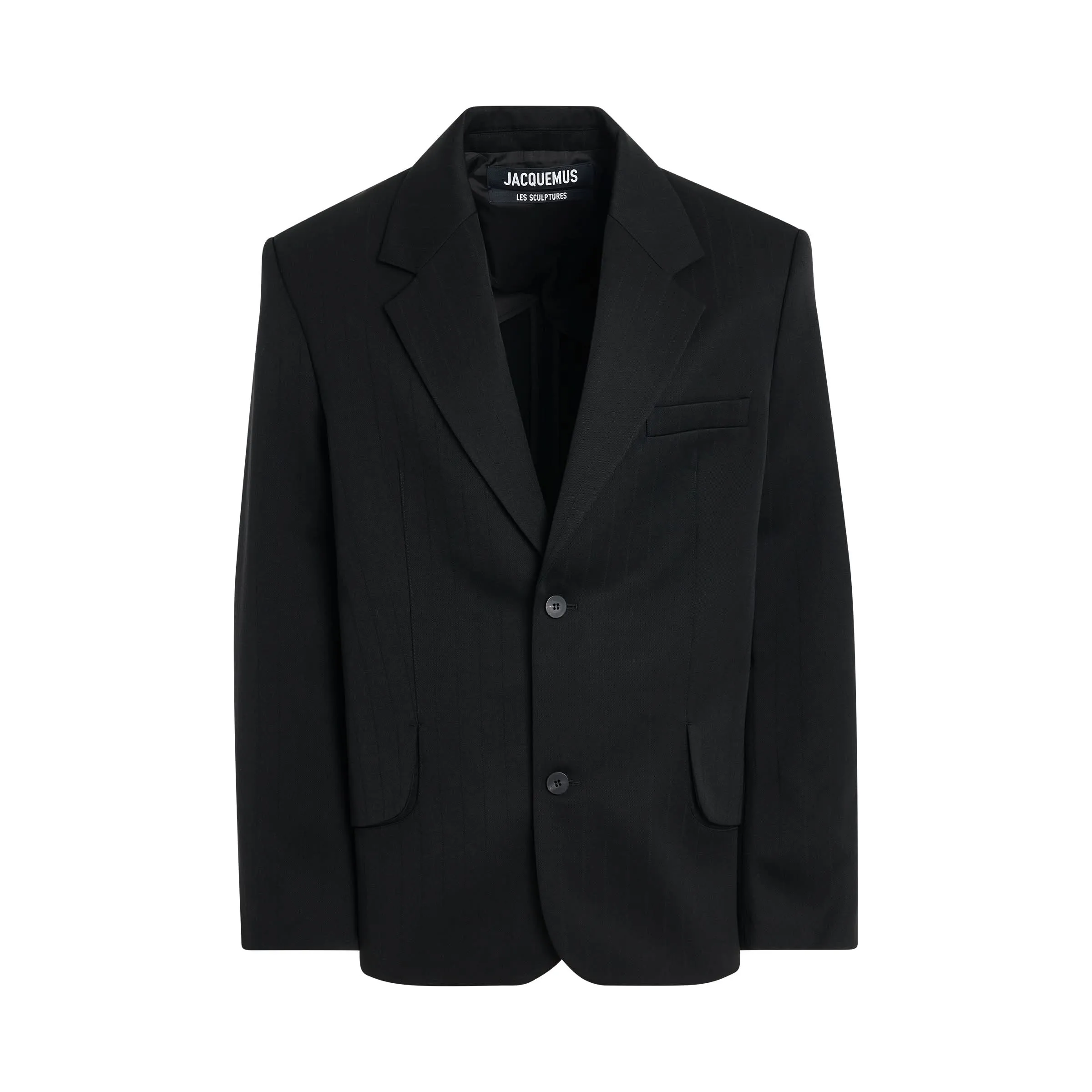 Titolo Suit Jacket in Pinstripe Black