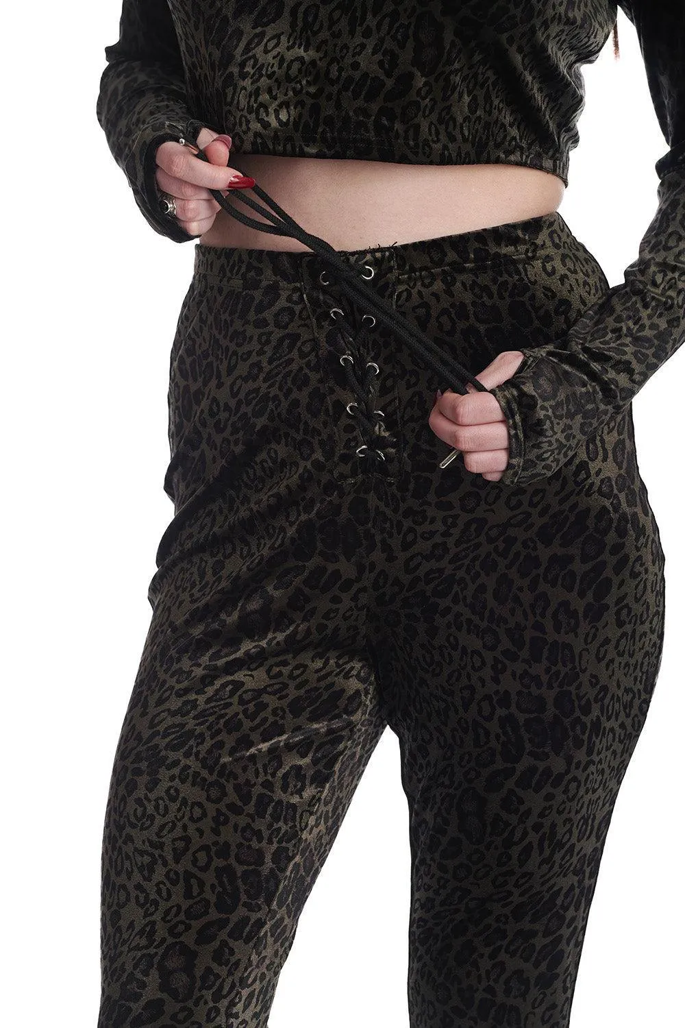 Vixen Leopard Flare Trousers
