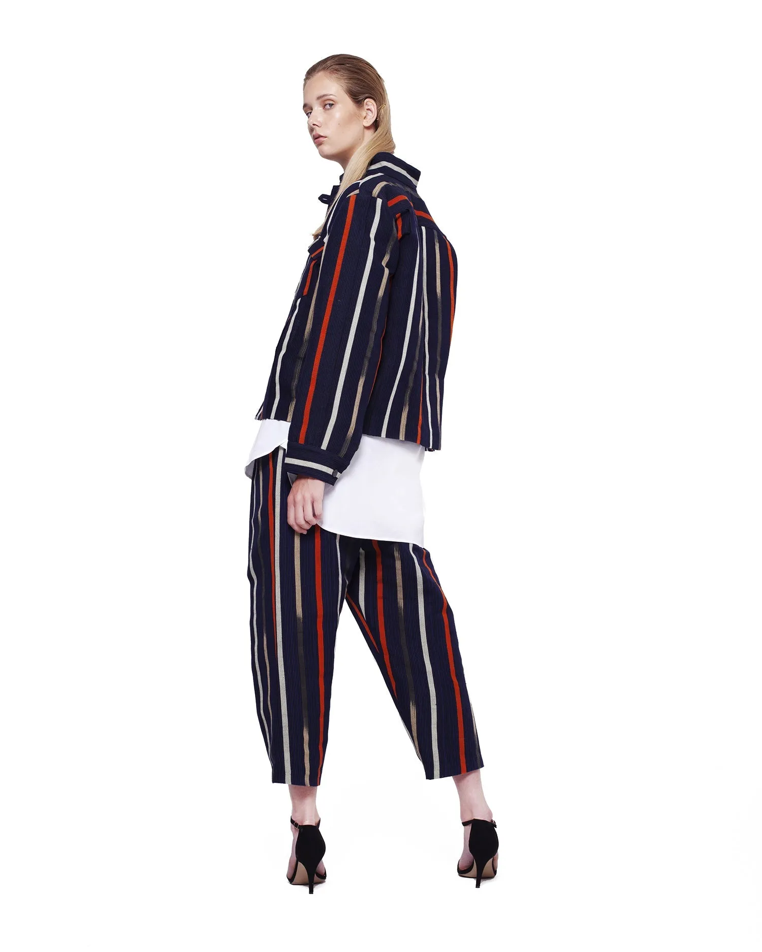 Women's Aso-Oke Denim Jacket - Multicolour