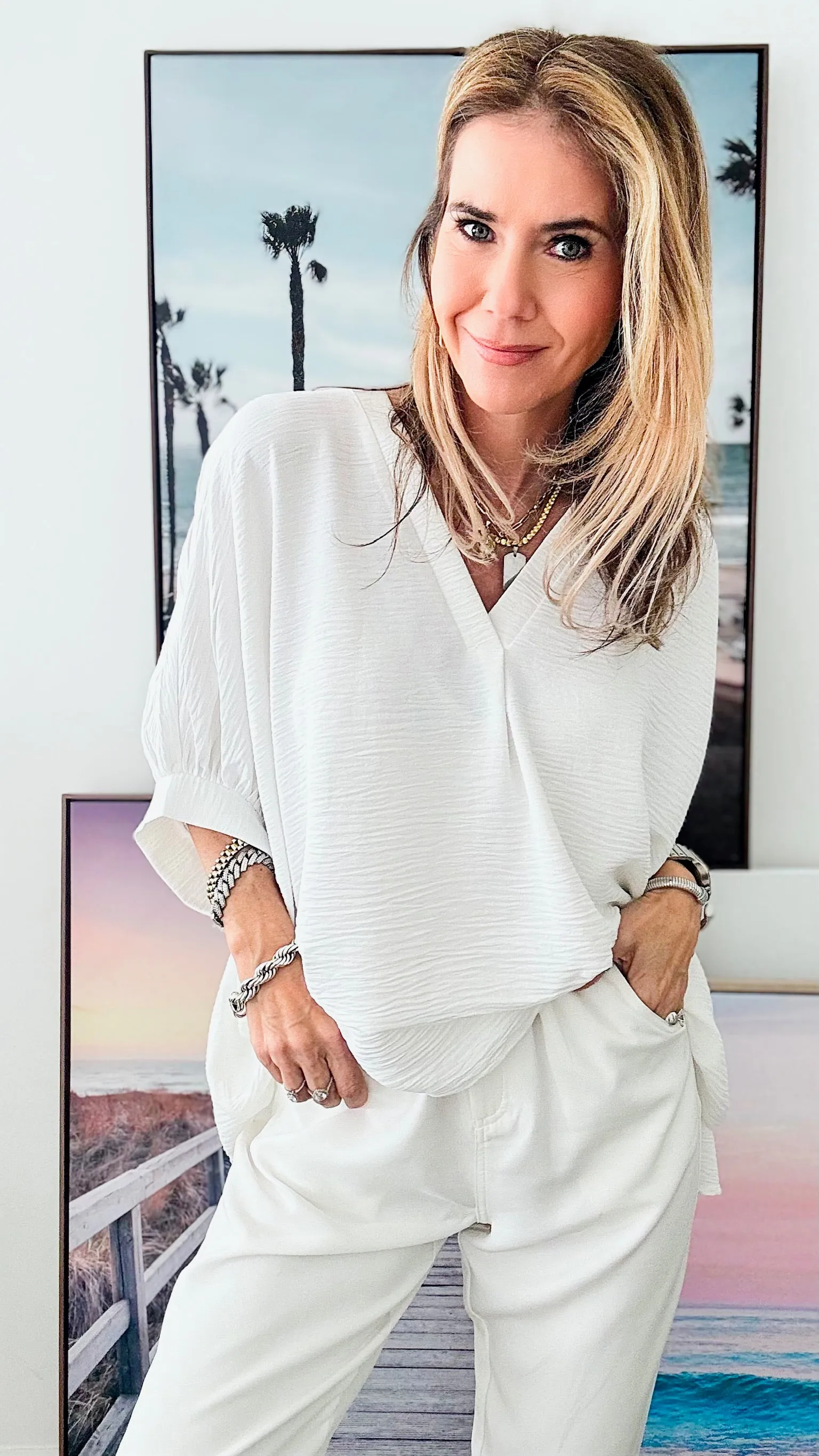 Woven Airflow Top - Off White