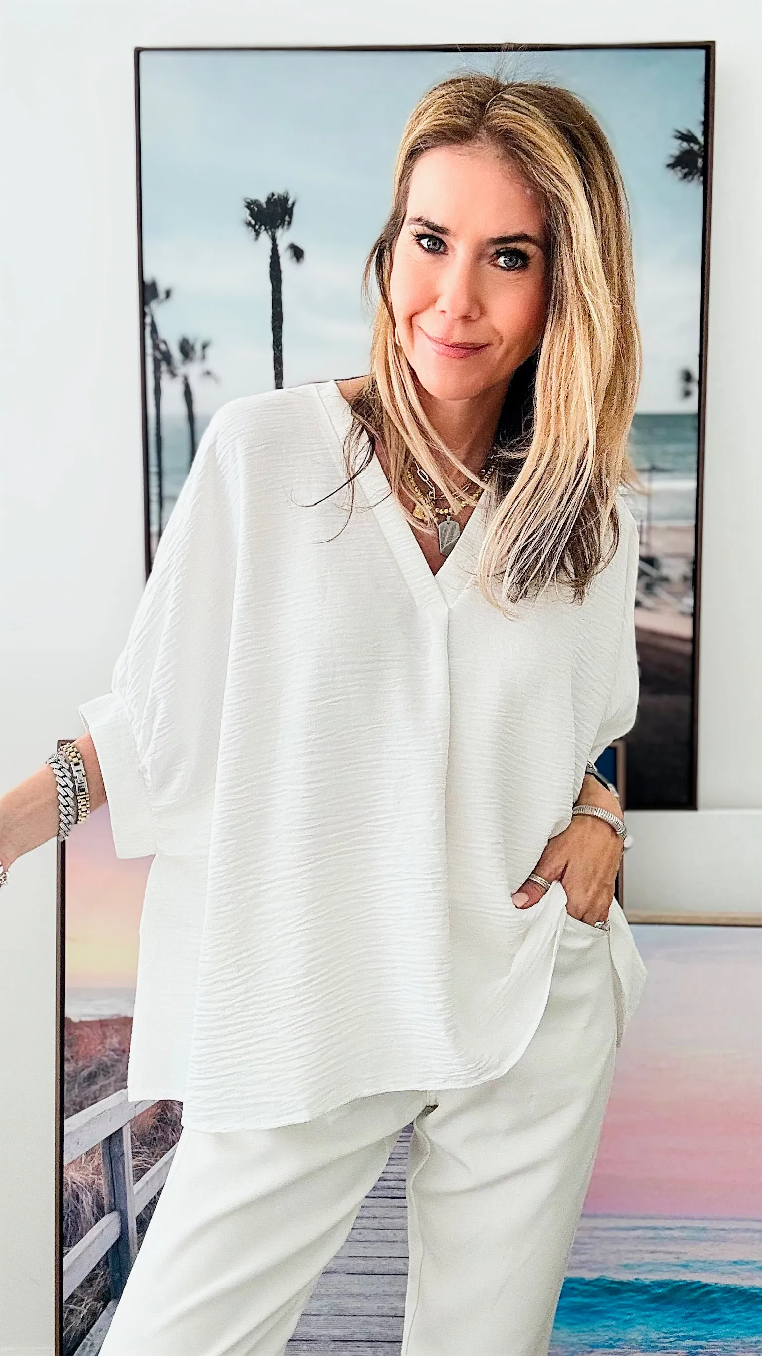 Woven Airflow Top - Off White